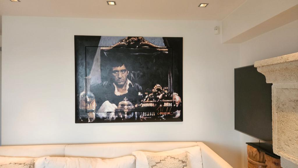 Scarface Tony Montana Giclée door Donkersloot, Grootste Maat, Antiek en Kunst, Ophalen of Verzenden