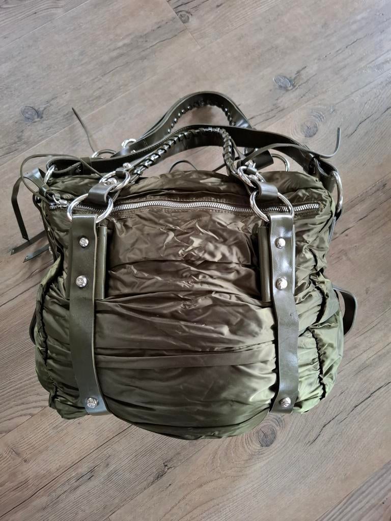 NIEUW!!!  army groene handtas van FRANCESCO BIASIA, Ophalen of Verzenden, Nieuw, Groen, Handtas