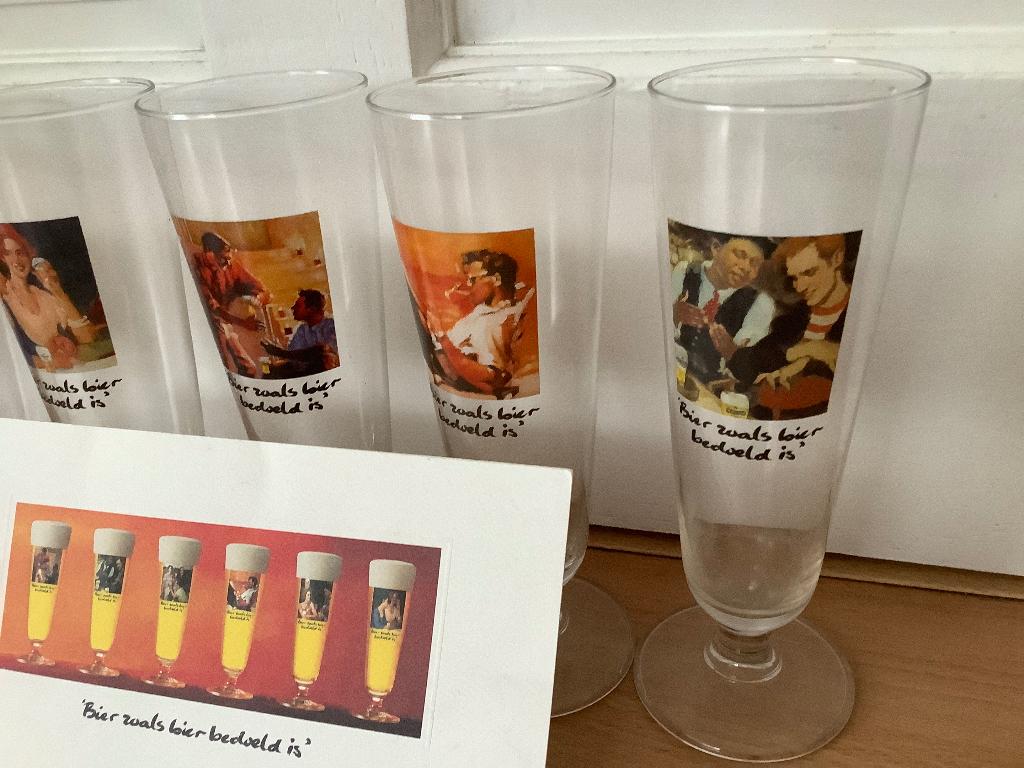 6 x bierfluitje Heineken limited edition, Ophalen, Nieuw, Glas of Glazen, Heineken