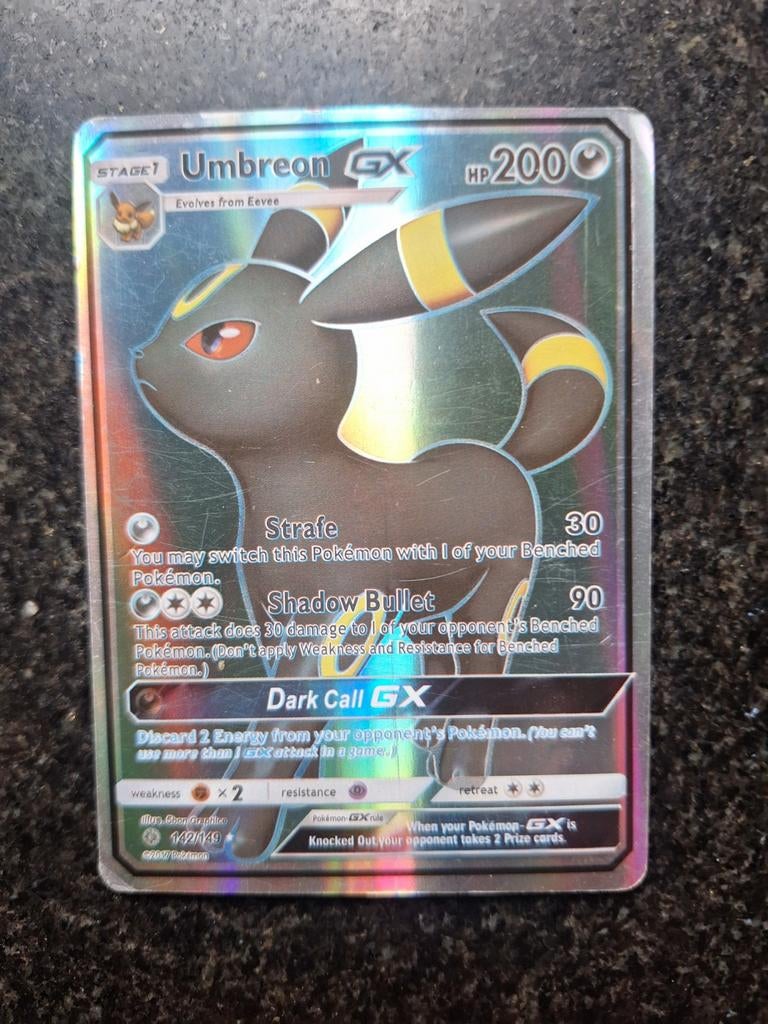 Pokémonkaart Umbreon GX, Ophalen of Verzenden, Gebruikt, Losse kaart
