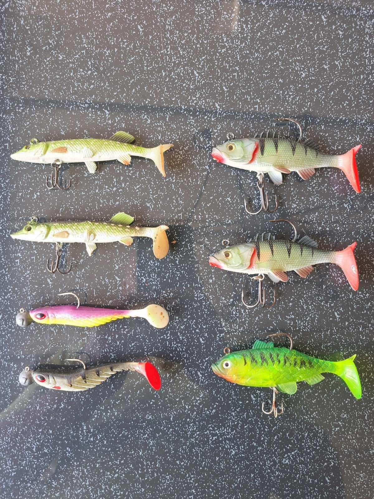 diverse shads, bij 5 shads zit het lood in de shad verwerkt., Ophalen, Overige typen