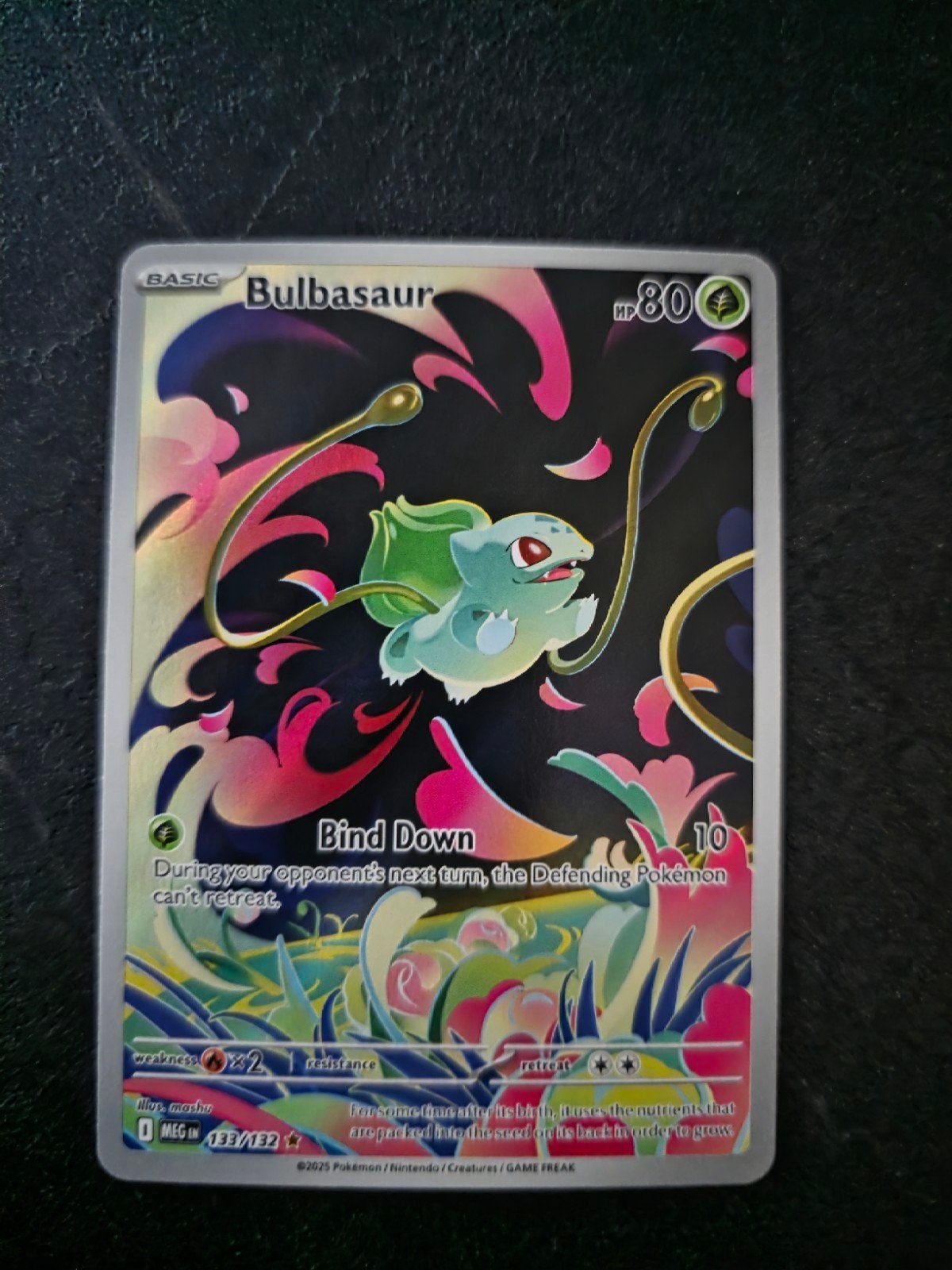 Bulbasaur meg 133, Hobby en Vrije tijd, Verzamelkaartspellen | Pokémon, Ophalen of Verzenden, Zo goed als nieuw