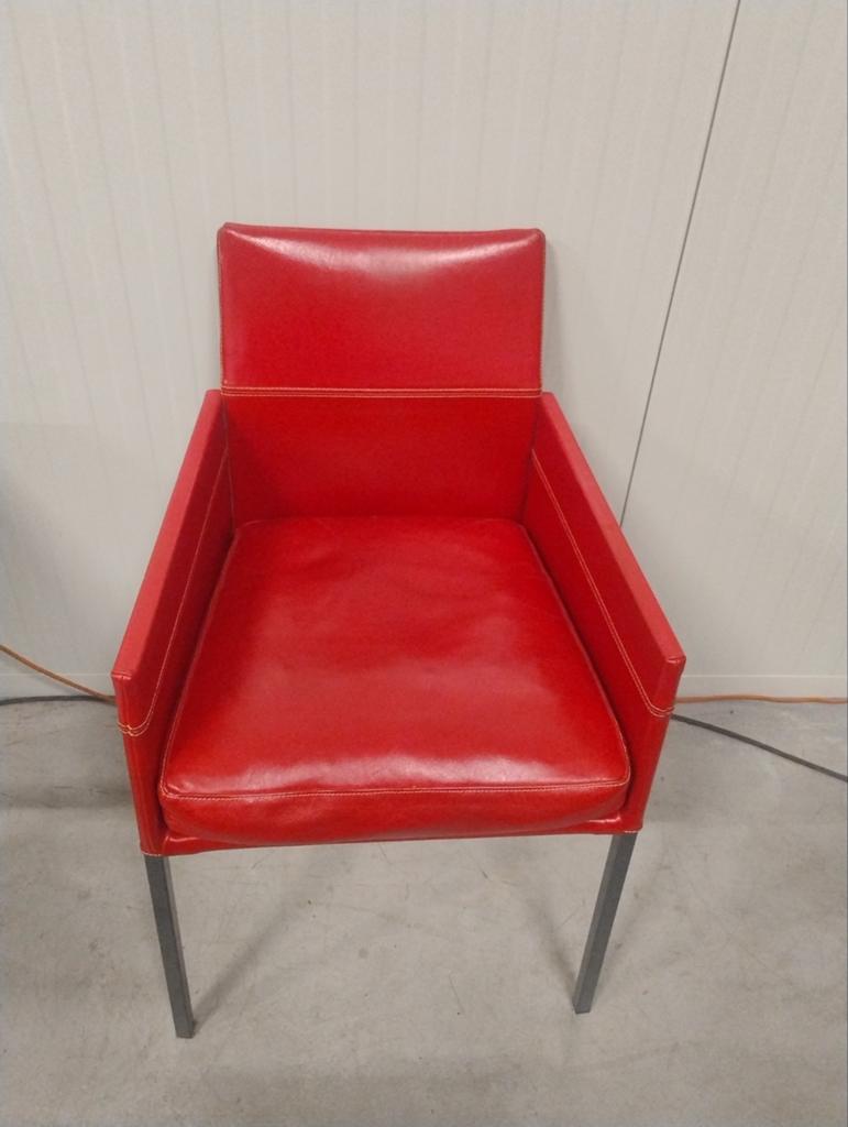 6 KFF Texas stoelen, Karl-Friedrich Föster, rood leer, Antiek en Kunst, Antiek | Meubels | Stoelen en Banken, Ophalen