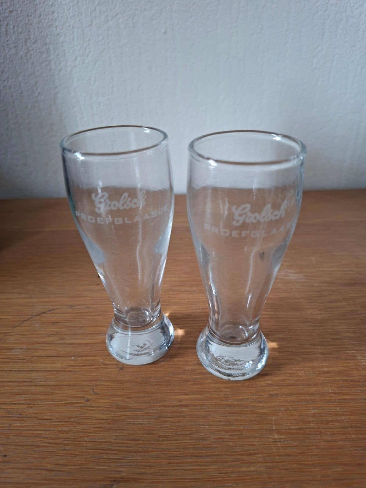 2 Grolsch proefglaasjes, Verzamelen, Ophalen of Verzenden, Zo goed als nieuw, Glas of Glazen, Grolsch