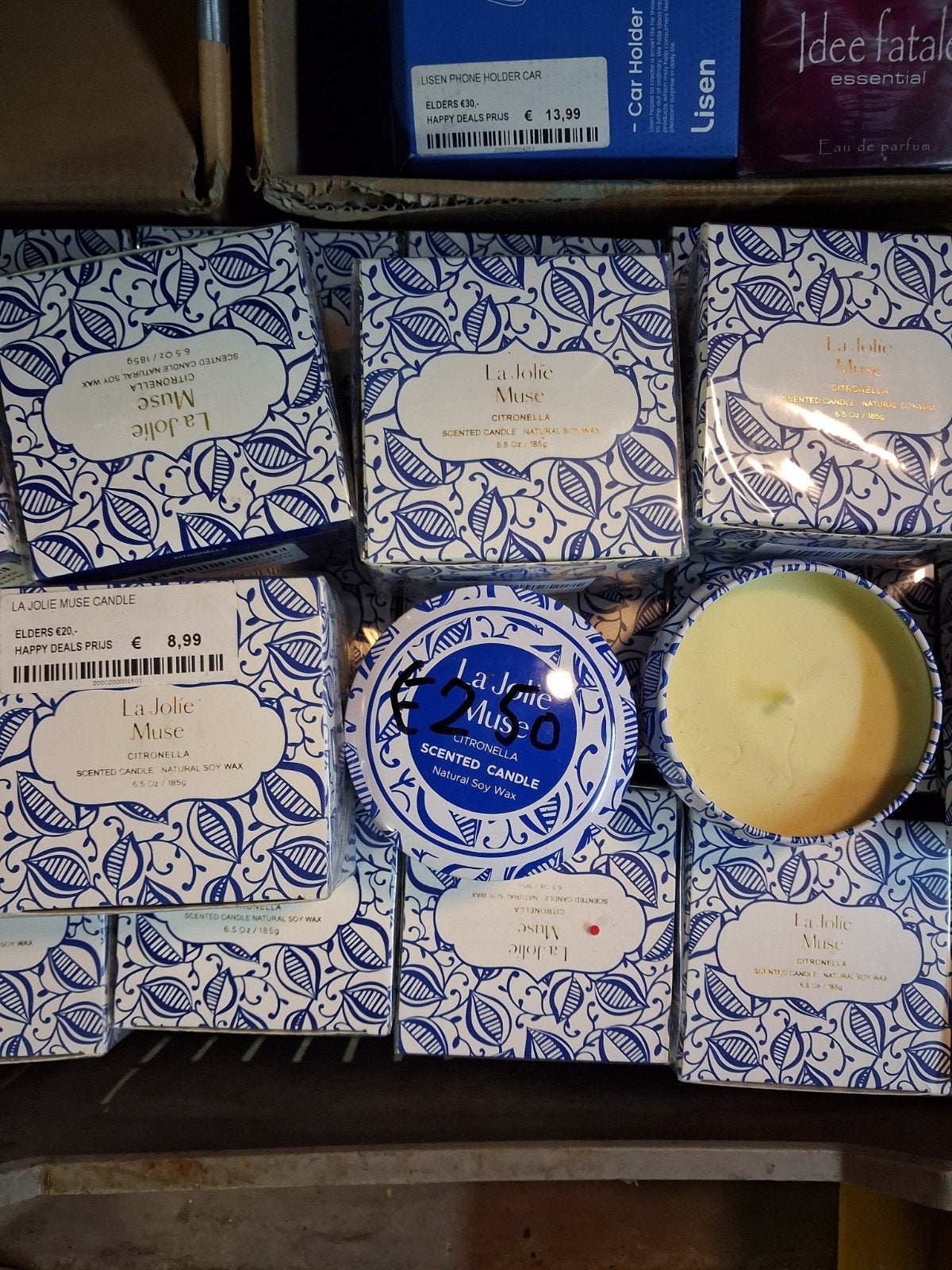 La Jolie Muse Citronella Geurkaars - Natuurlijke Sojawas, Ophalen, Overige merken, Geel, Kaars