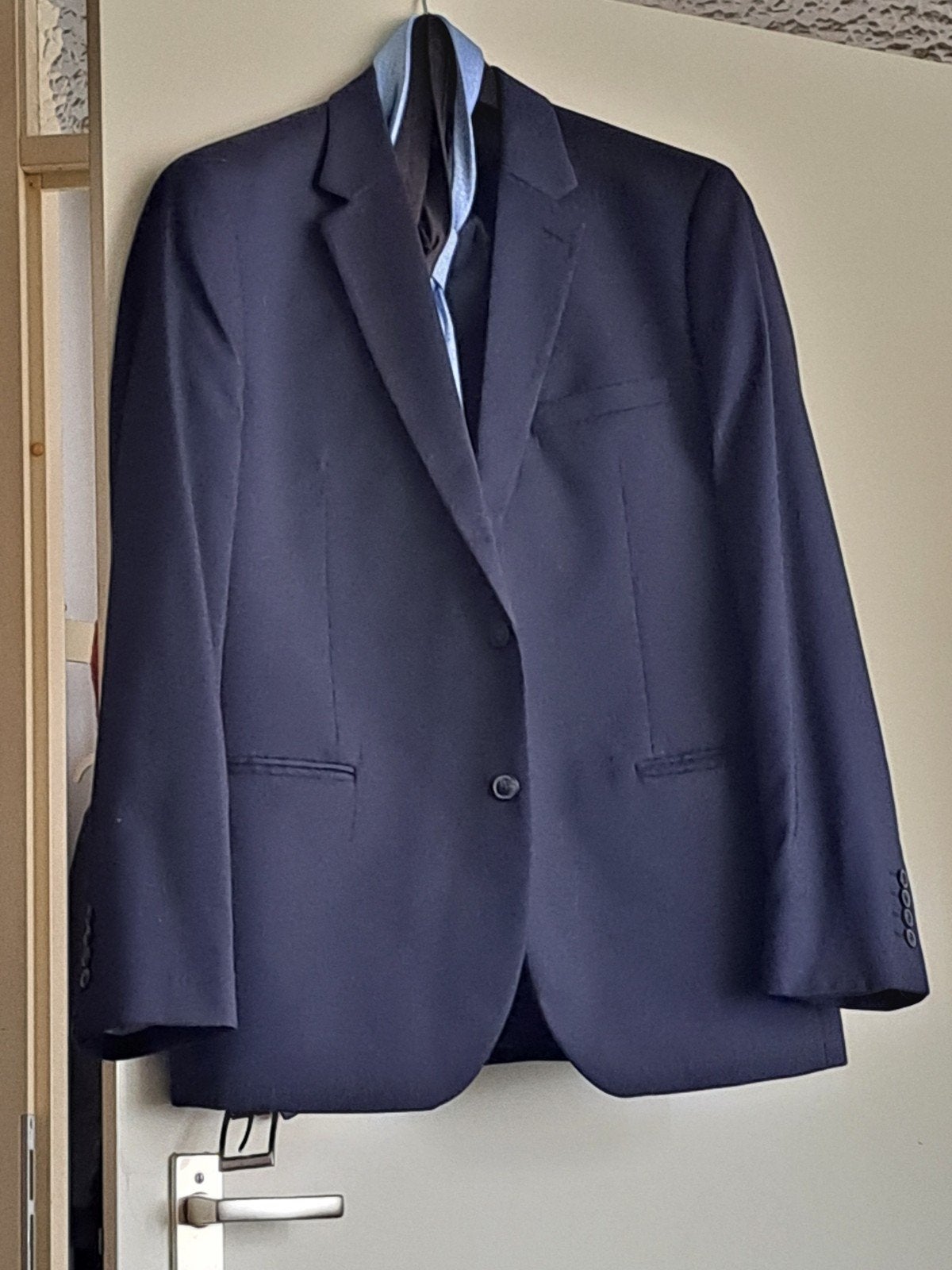 3-delig blauw pak - Maat 52 - Zo goed als nieuw, Kleding | Heren, Kostuums en Colberts, Ophalen of Verzenden, Zo goed als nieuw