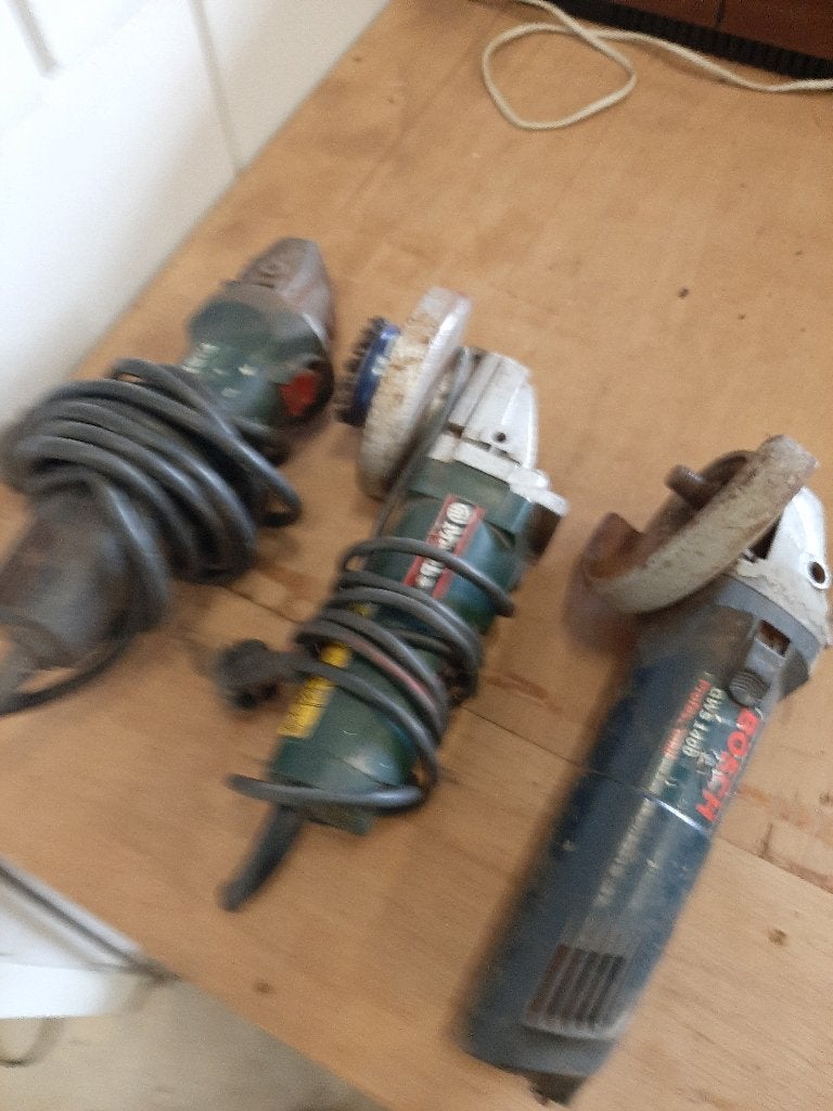 Drie flexen slijptol voor onderdelen, Doe-het-zelf en Verbouw, Ophalen of Verzenden, Gebruikt, Minder dan 700 watt, Haakse handslijpmachine
