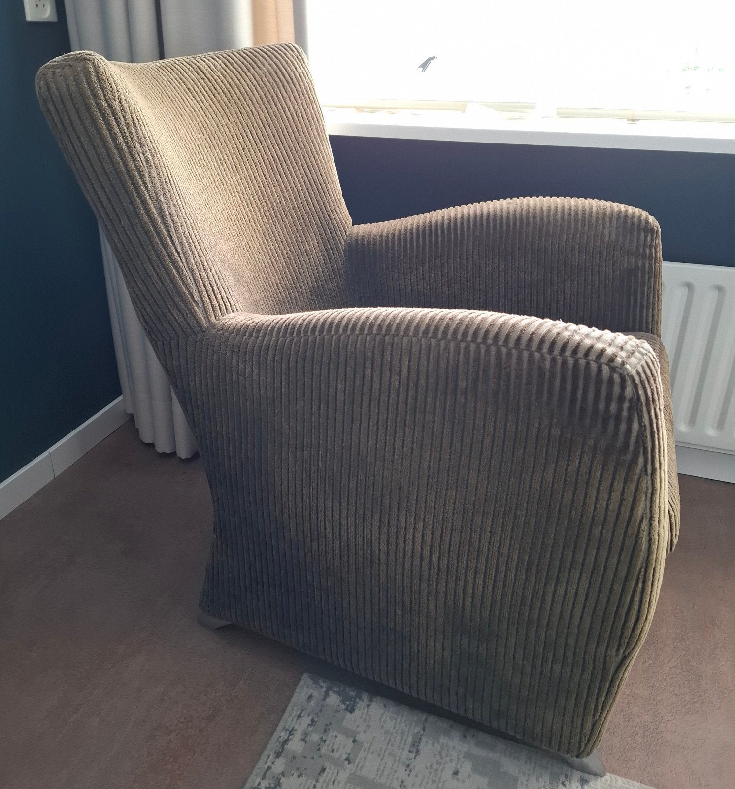 Fauteuil bruin. Zit prima. Idee voor mancave?, Huis en Inrichting, Ophalen, Gebruikt, 75 tot 100 cm, Stof