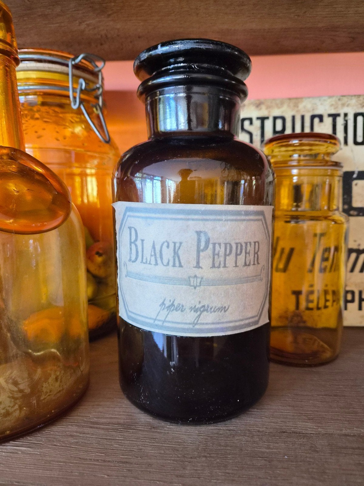 Oude amber apothekersfles ~, Ophalen of Verzenden
