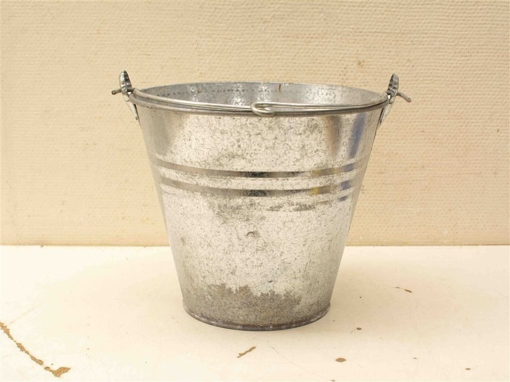 Metalen emmer 38605, Huis en Inrichting, Emmers, Ophalen of Verzenden, Gebruikt, Kunststof