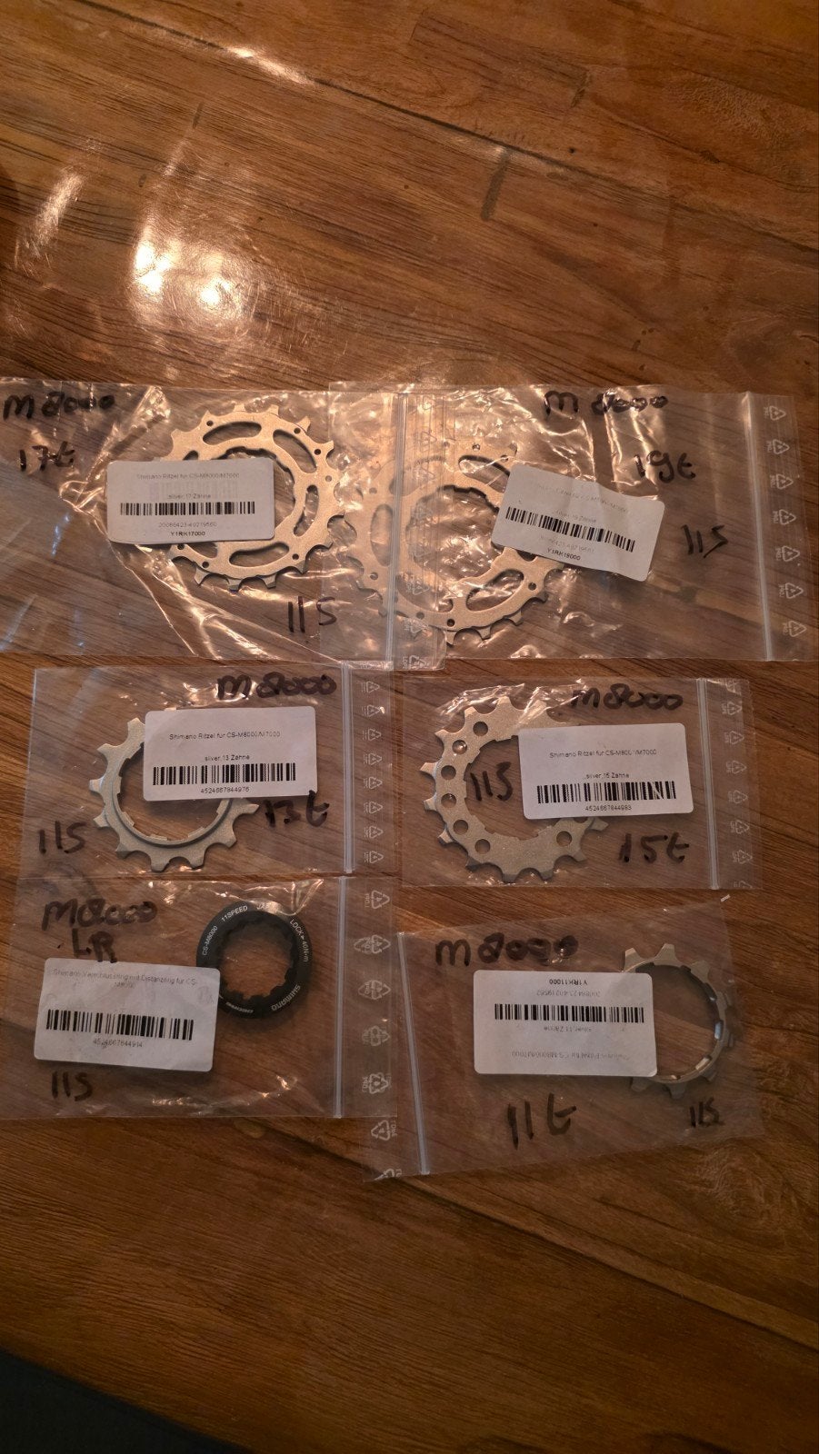 Shimano M800/M7000 Cassette Tandwielen 11-19t, Ophalen of Verzenden, Derailleur of Ketting, Mountainbike, Shimano