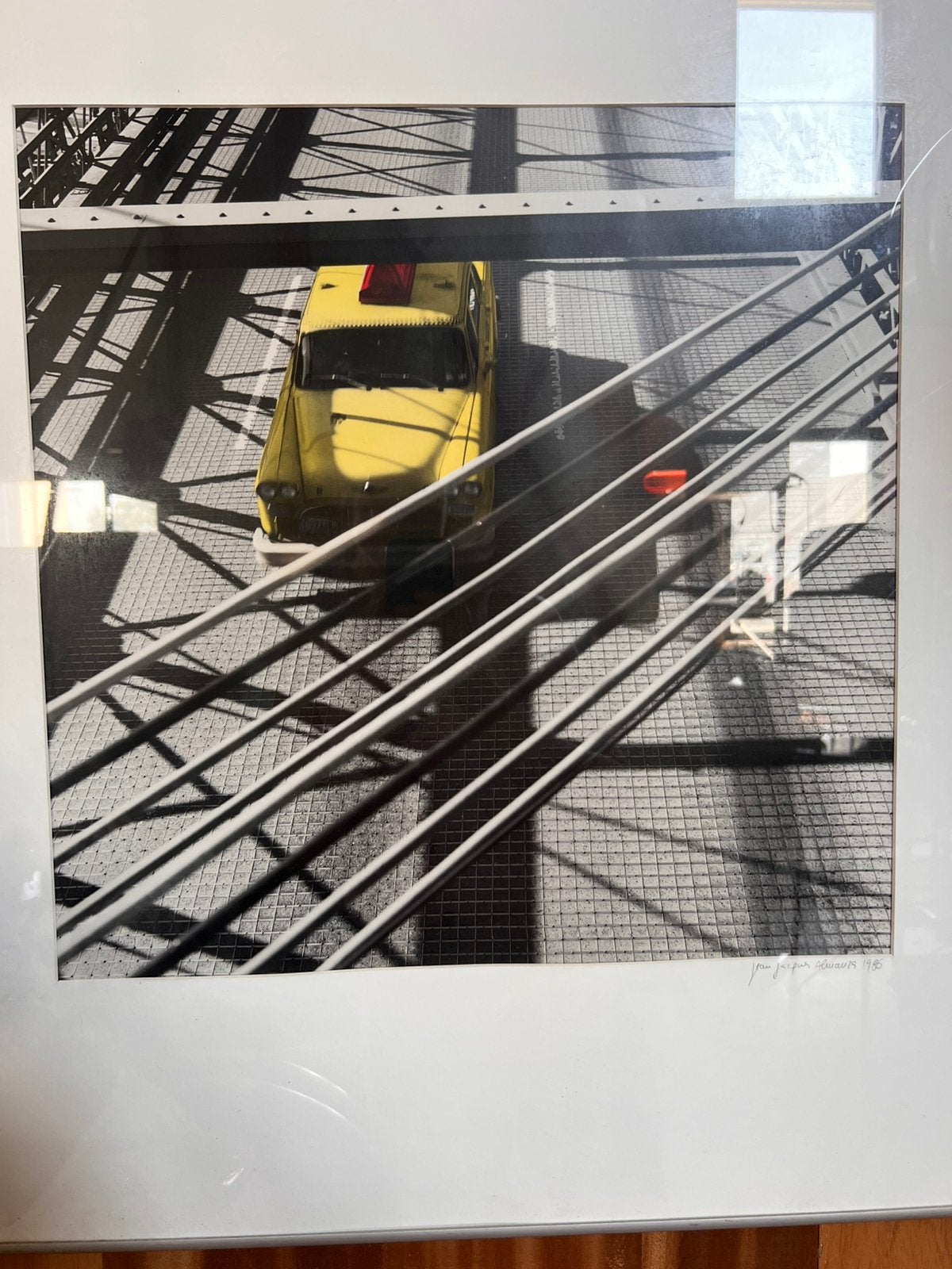 Jean Jacques Almanza - NYC Yellow Cab (1986) - 80.5x80.5 cm, Ophalen