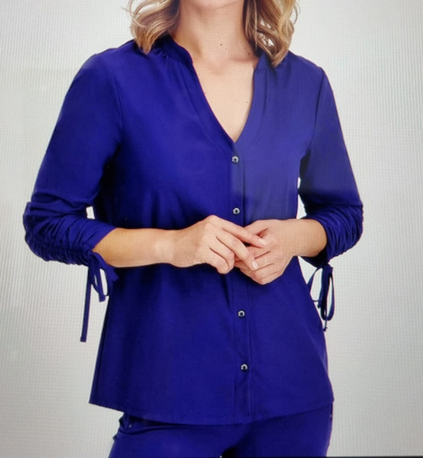 Super leuke zomerse blouse van travelstof mt 40, Maat 38/40 (M), Blauw, Nieuw, Ophalen of Verzenden