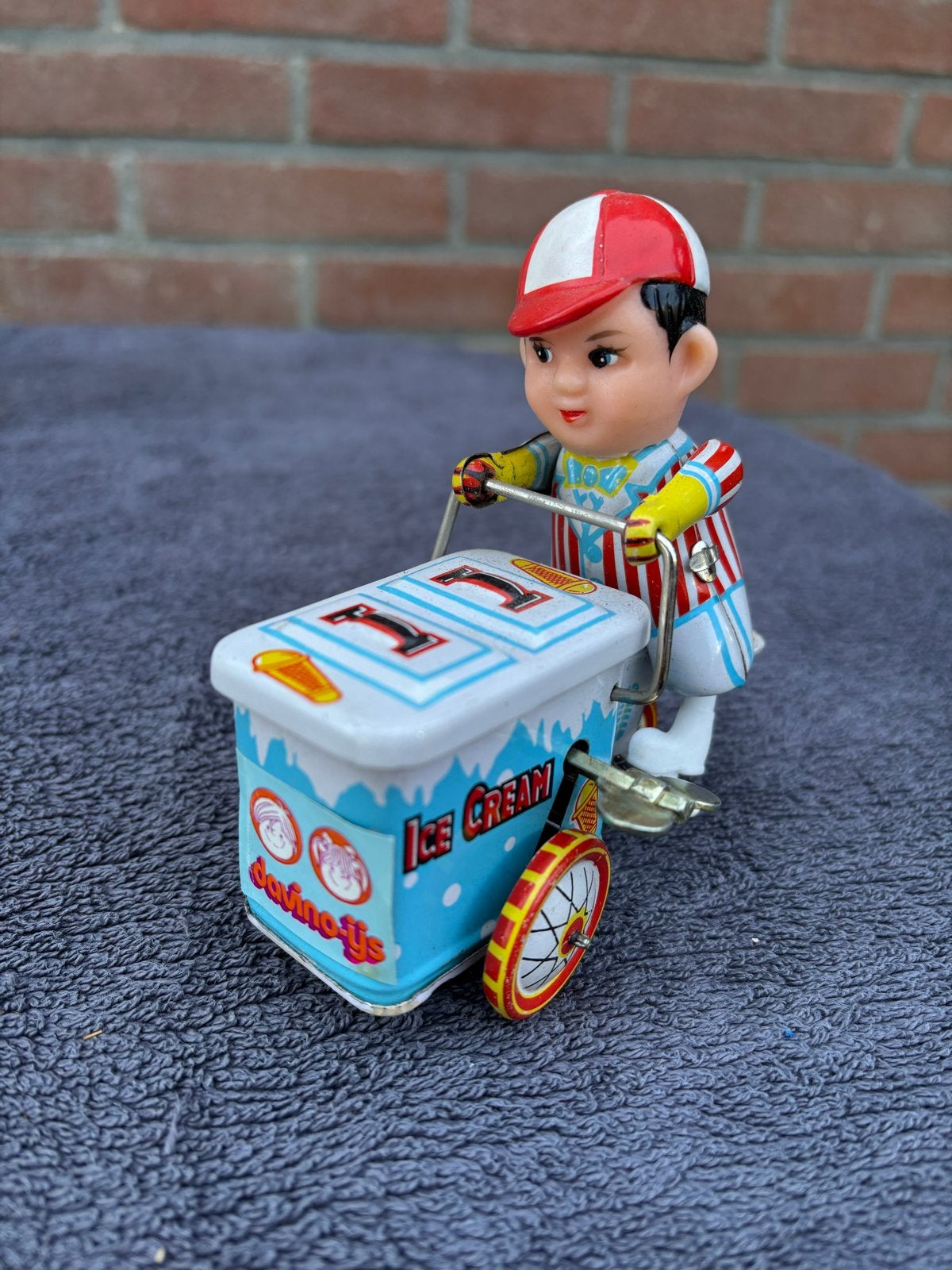 Vintage Blikken IJscowagen Speelgoed - Opwindbaar, Ophalen of Verzenden