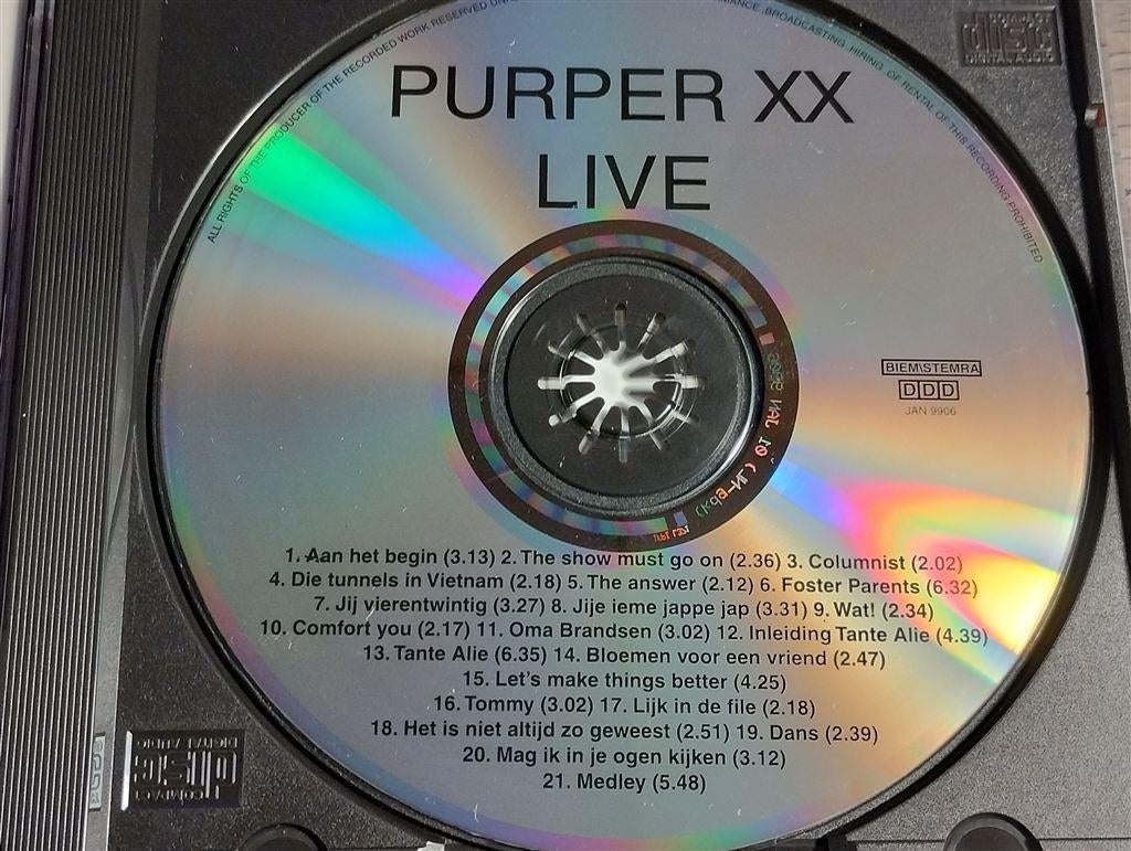 Purper ‎- Purper XX Live [Gesigneerd], Ophalen of Verzenden, Zo goed als nieuw
