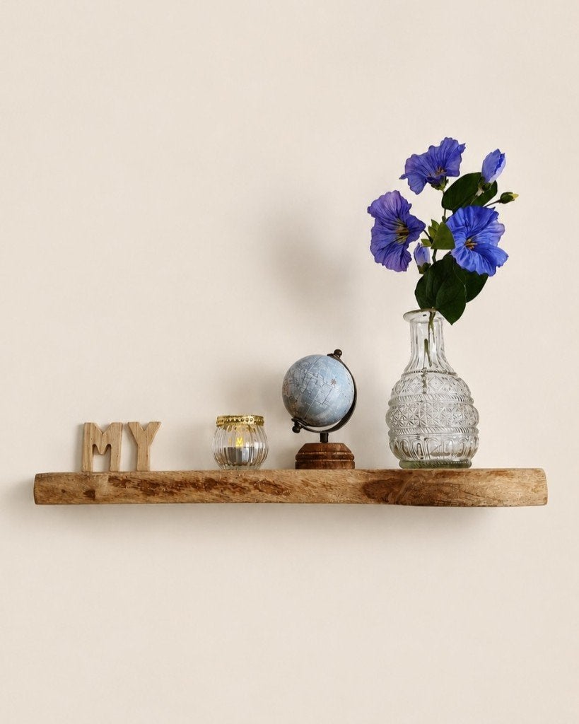 Wandplank eikenhout zwevend incl. montagepennen 57,5cm #282, Houtatelier M.Y., Info@myhoutatelier.nl, Nieuw, Ophalen of Verzenden