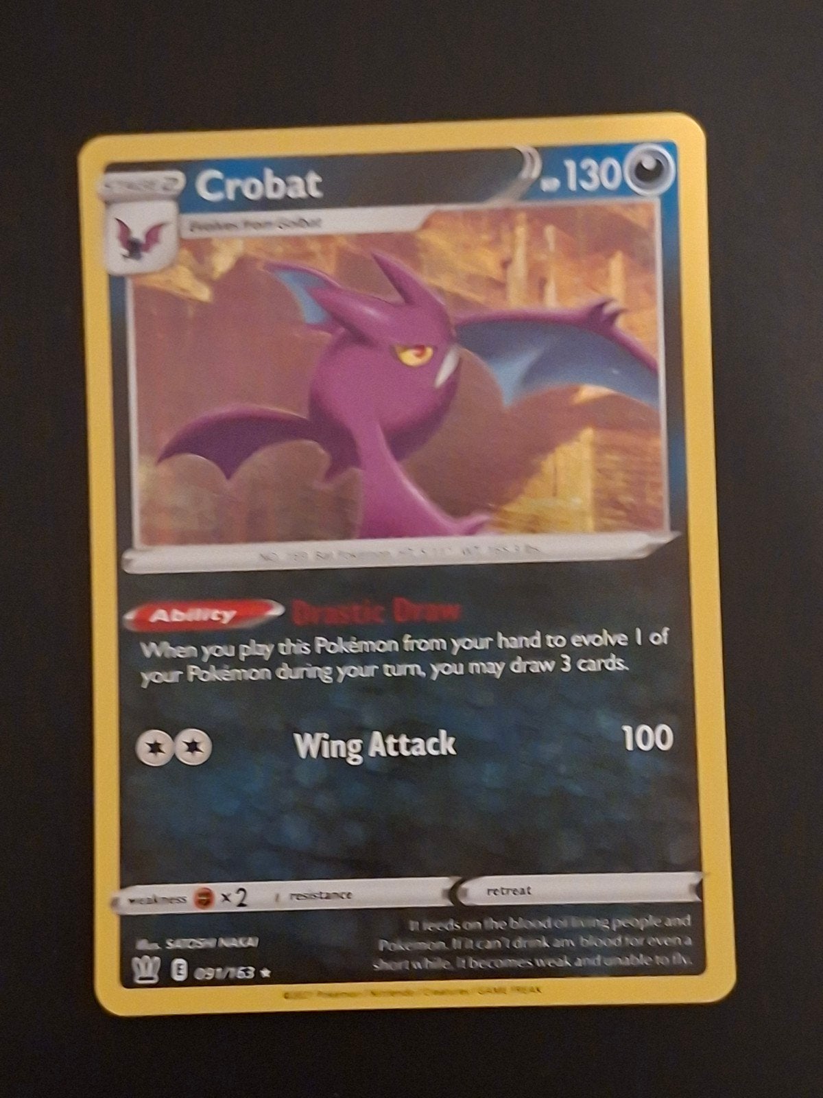 Crobat 091/163 Holo Battle Styles Pokémon Kaart, Ophalen of Verzenden