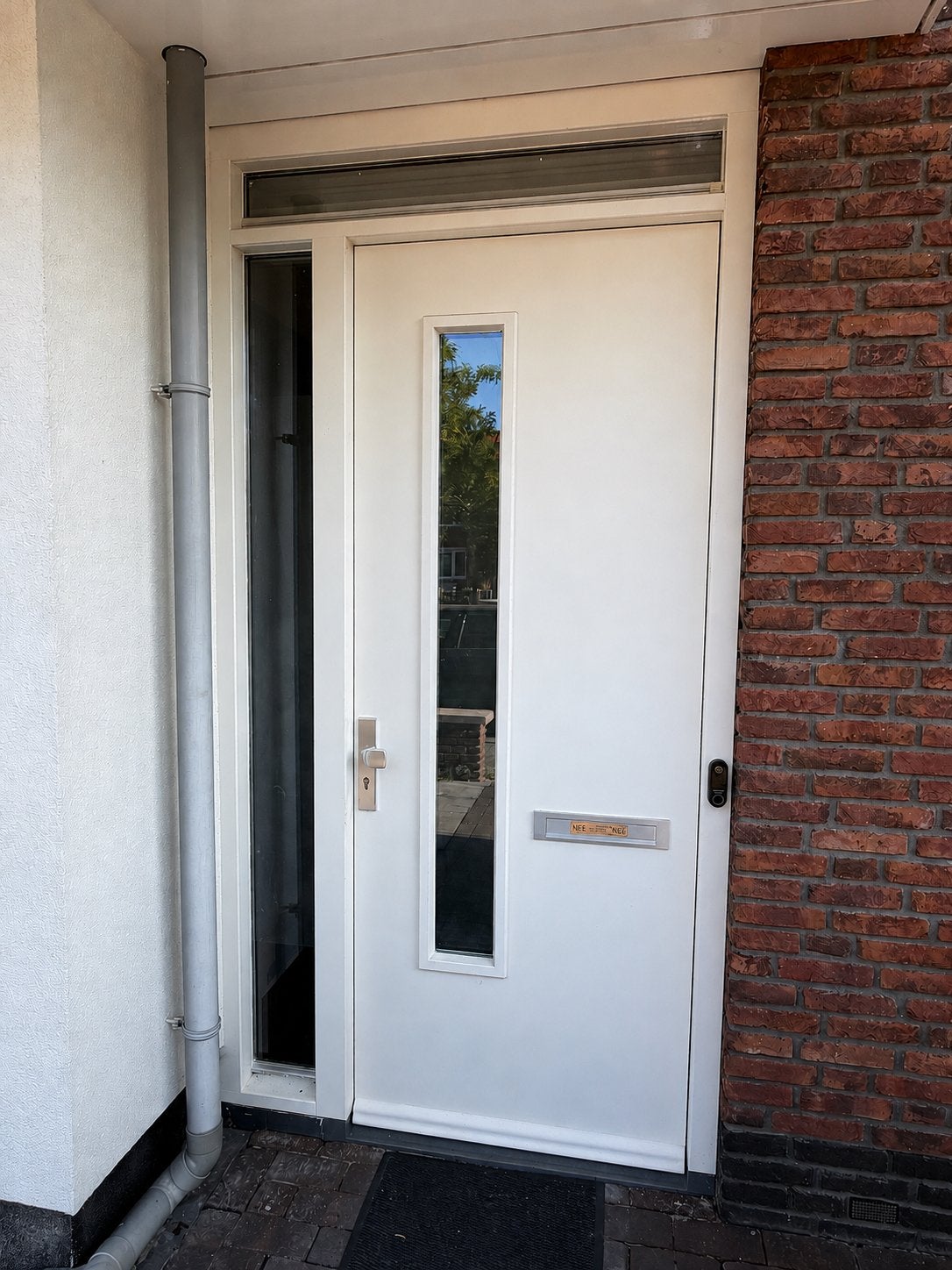 Massief hardhouten voordeur, Deurkozijn, Zo goed als nieuw, Inclusief glas, 225 cm of meer