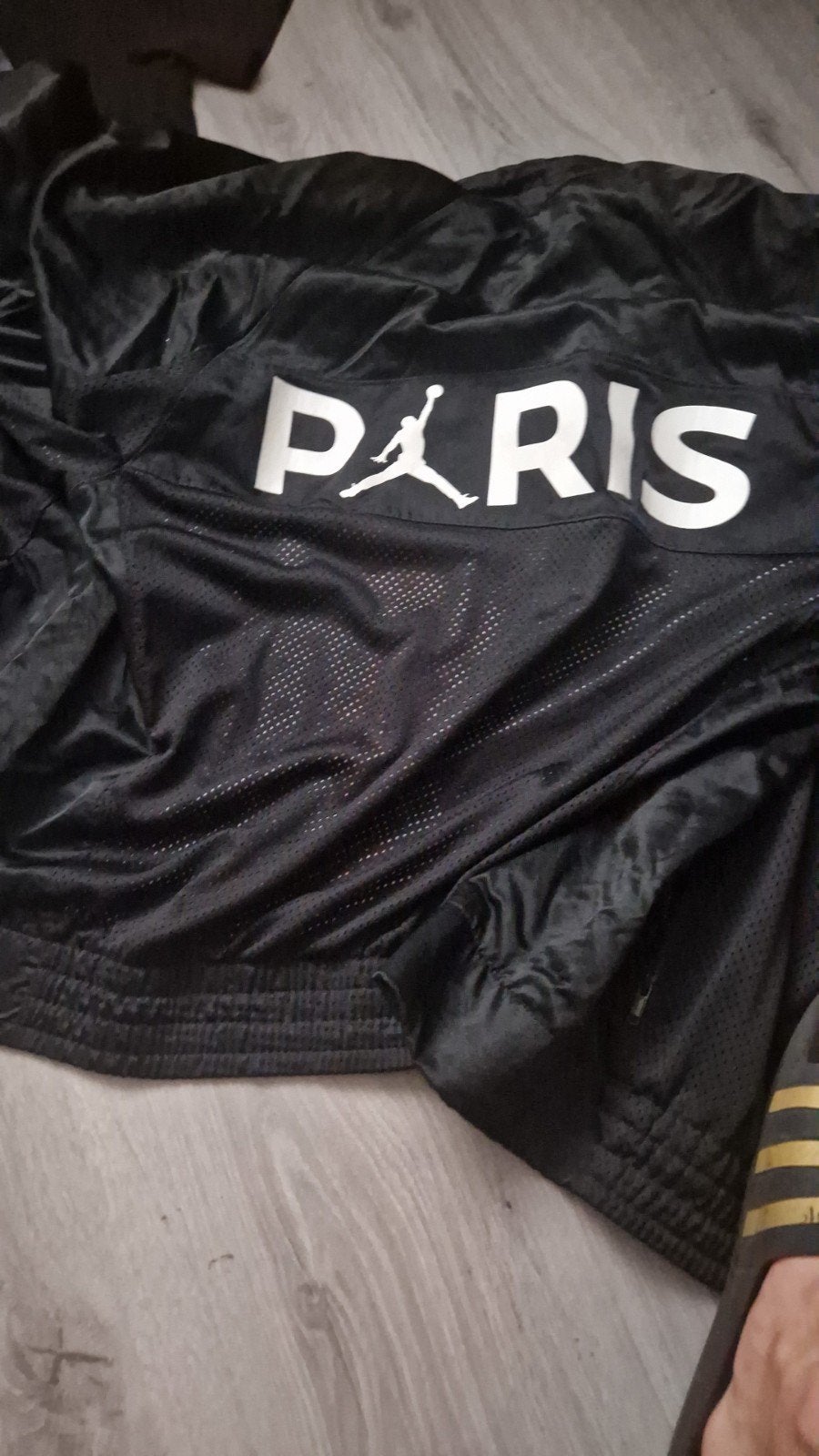 Jordan x PSG Windrunner Jas - Zwart/Rood/Grijs, Zwart, Overige maten, Ophalen of Verzenden, Zo goed als nieuw