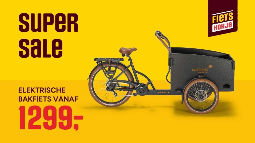 Raaks elektrische bakfietsen nu al va 1299,-  BESTE PRIJS !