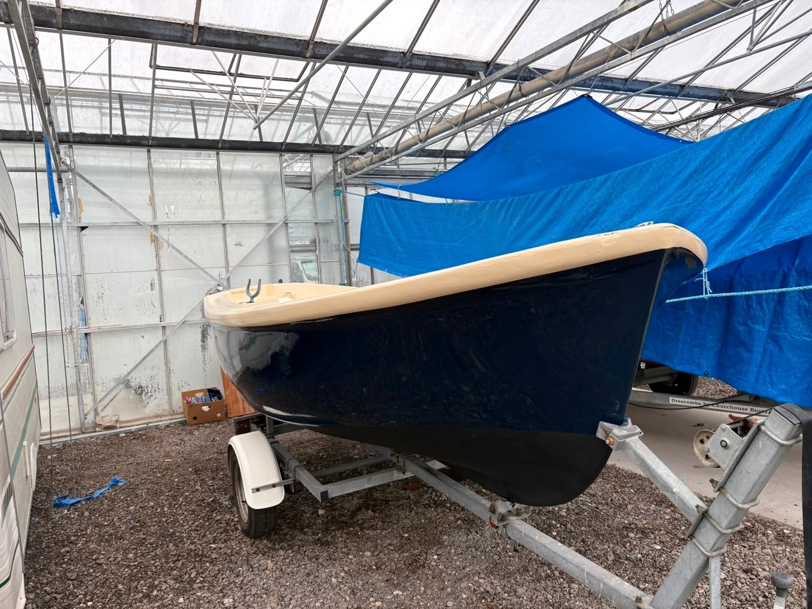 Sloepje Robert Hatecke met trailer, Watersport en Boten, Gebruikt, 4 m, 2 m, Polyester
