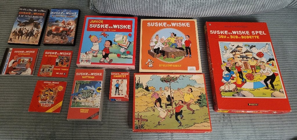 SUSKE & WISKE spellen, DVD, CD, VHS, puzzel en nog veel meer, Vijf spelers of meer, Ophalen of Verzenden, Zo goed als nieuw, MB Spellen