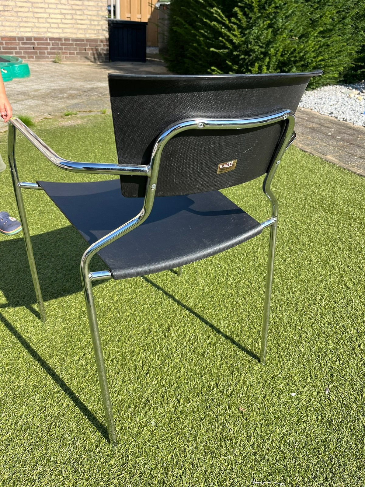 5x KARE Design Keuken- eetkamerstoelen, Ophalen, Gebruikt, Zwart, Metaal