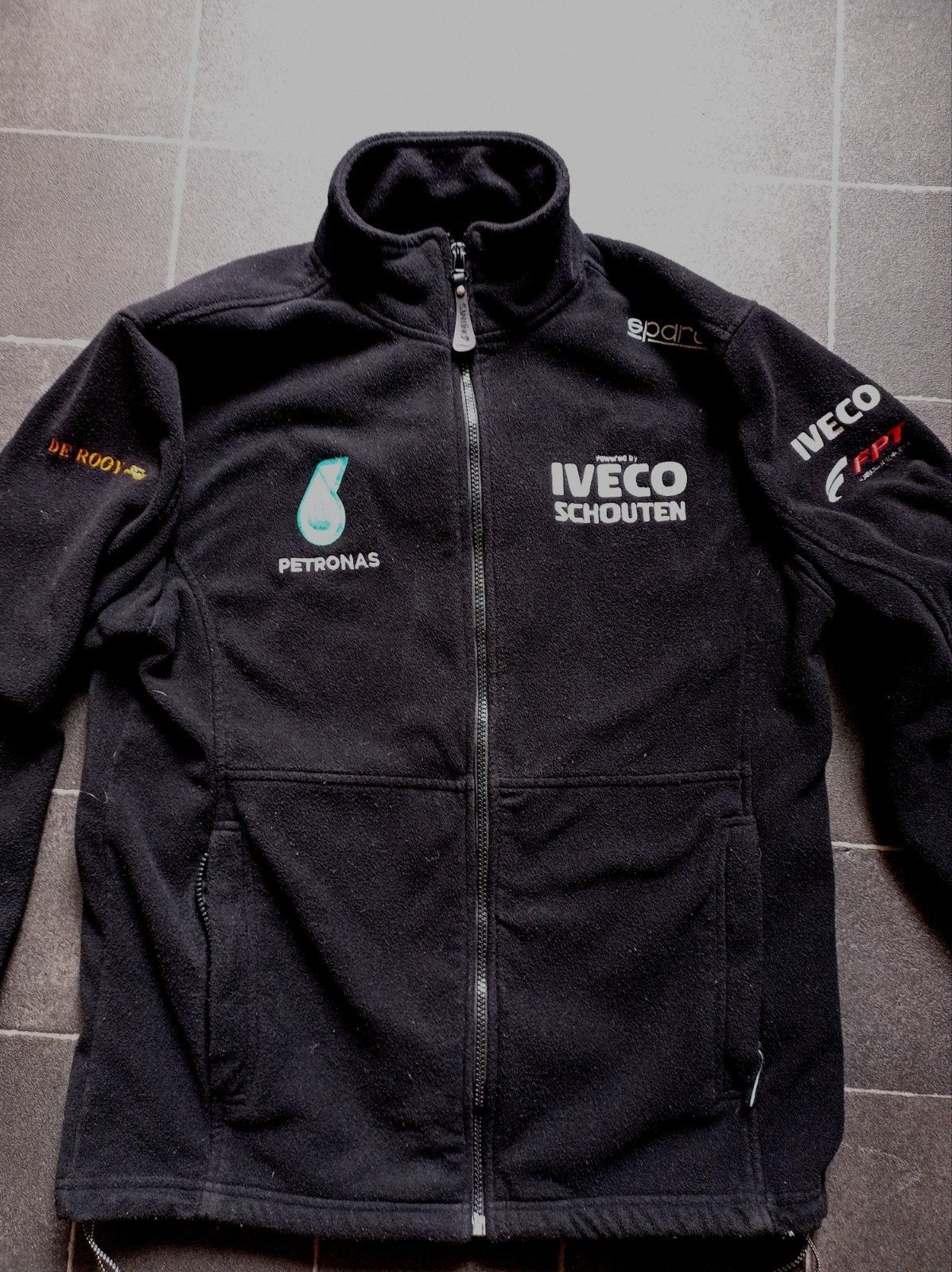 Heren fleecejack Dakar Team De Rooy, Petronas, Iveco, Sparco, Kleding | Heren, Jassen | Zomer, Gedragen, Overige maten, Zwart