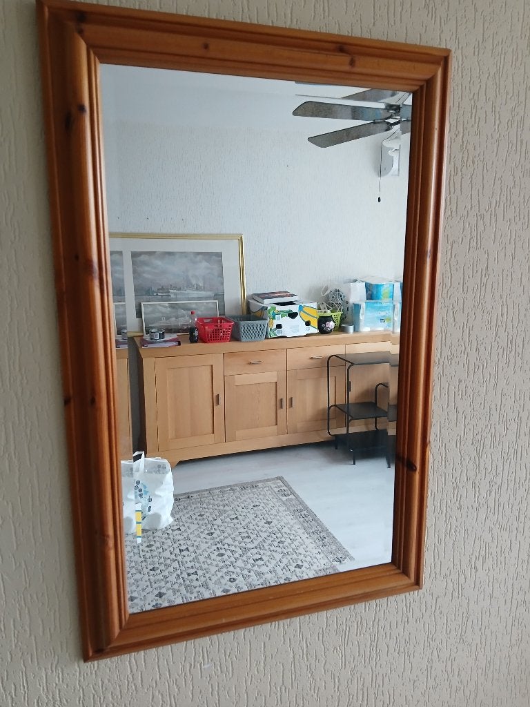 Facet geslepen spiegel. Zie adv/foto,s, Ophalen of Verzenden, Zo goed als nieuw, Rechthoekig, Minder dan 100 cm