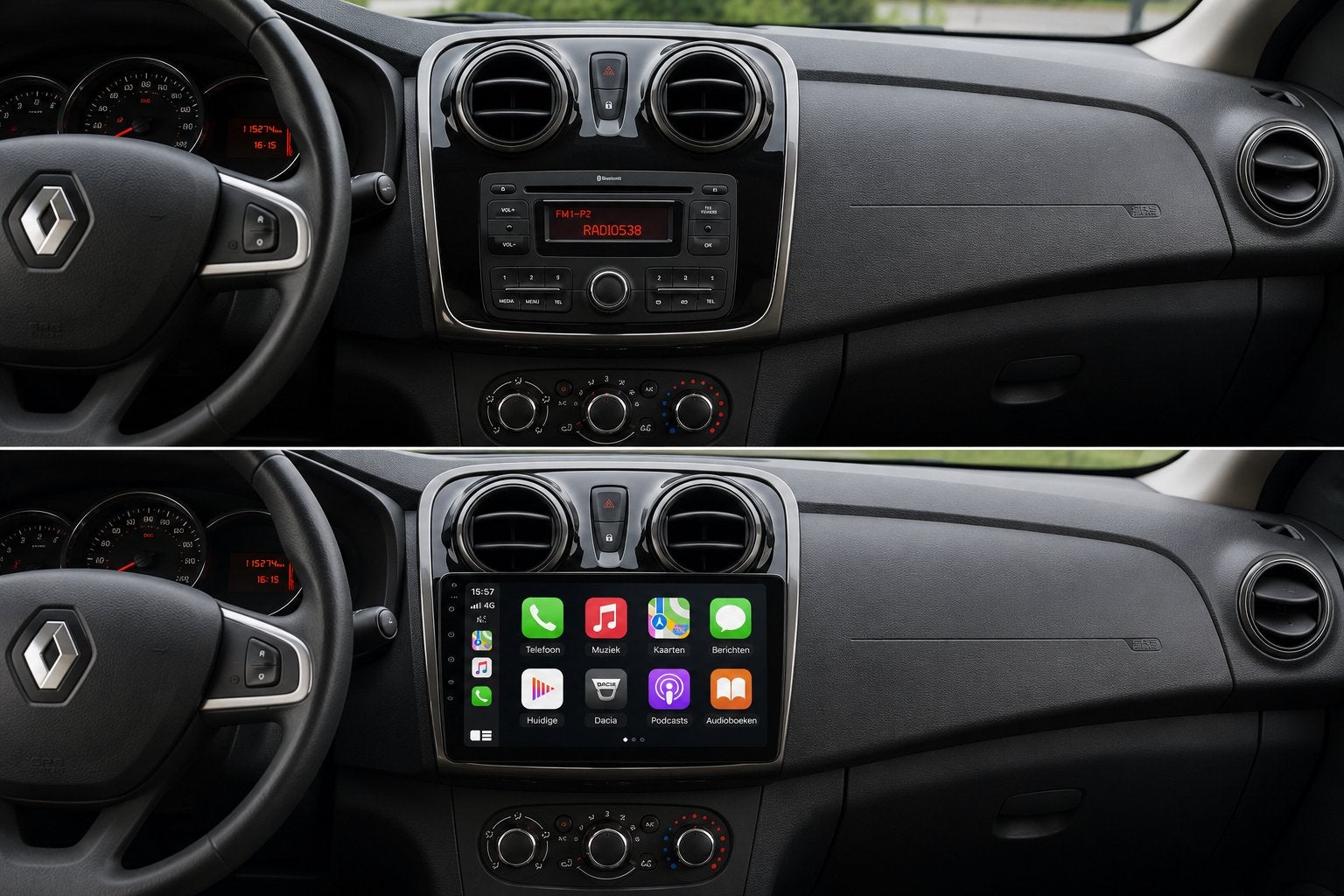 Dacia Sandero CarPlay & Android Auto Inbouw, Ophalen, Nieuw