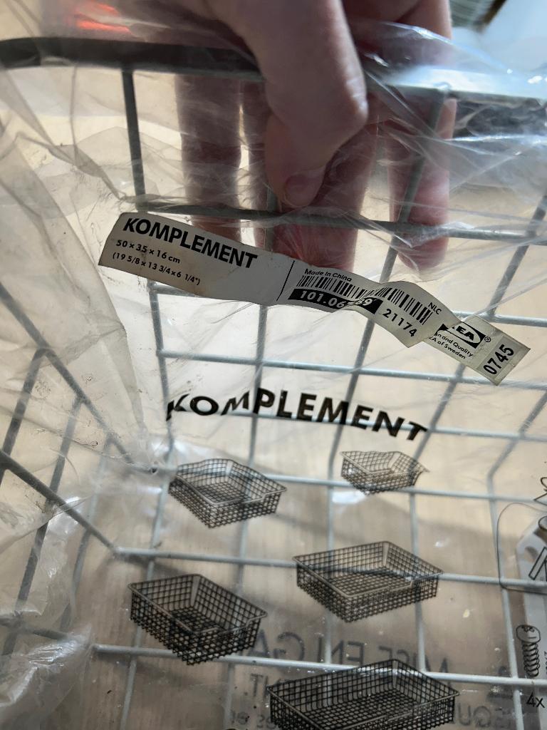 NIEUW | Ikea Komplement Draadmand (1), Huis en Inrichting, Kasten | Kledingkasten, Nieuw, Minder dan 100 cm, 50 tot 75 cm, 50 tot 100 cm