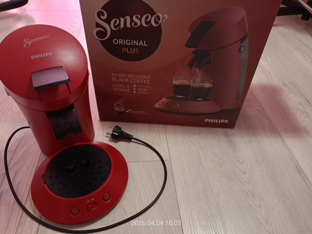 Philips Senseo Original PLUS Koffiepadapparaat Rood, Koffiemachine, Ophalen of Verzenden, Zo goed als nieuw, 2 tot 4 kopjes