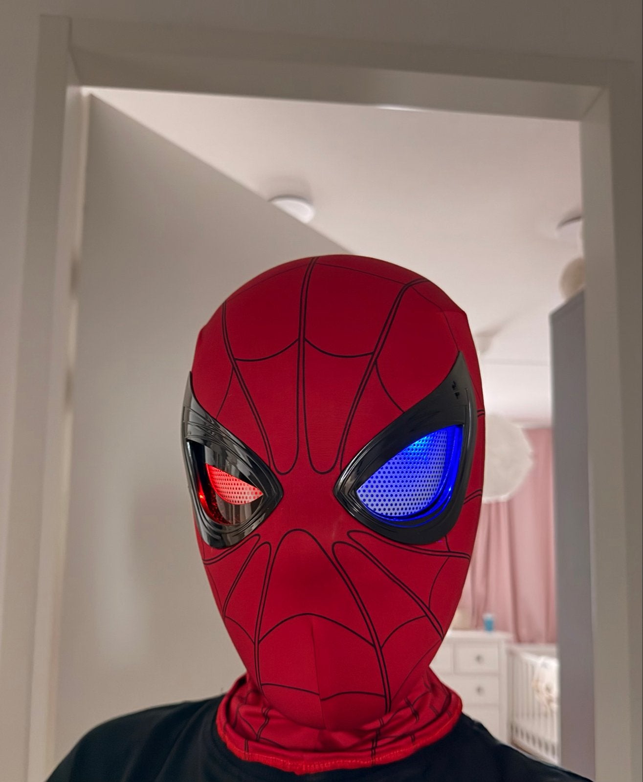 Spider-Man Masker met LED-ogen & Afstandsbediening, Ophalen of Verzenden, Zo goed als nieuw, Accessoires
