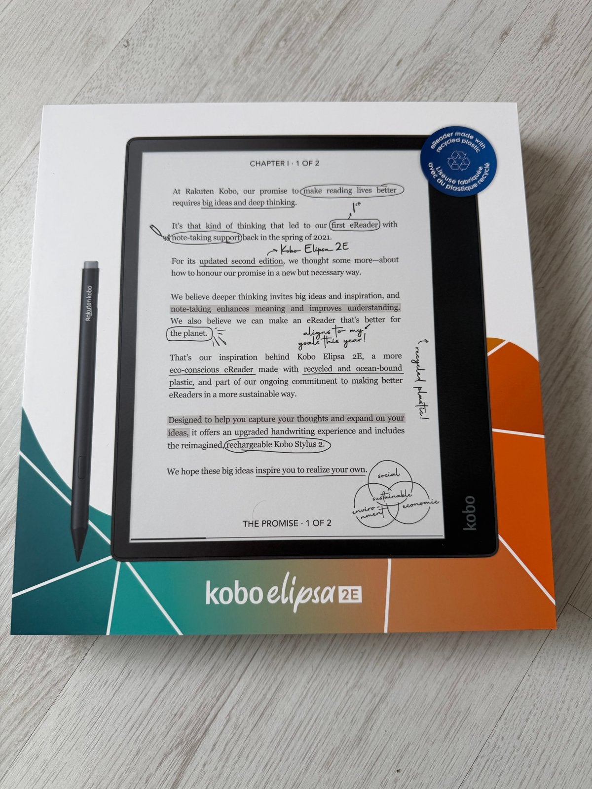 Kobo Elipsa 2E e-reader met Stylus 2 nieuw met garantie, Computers en Software, E-readers, Bluetooth, Kobo, Ophalen of Verzenden