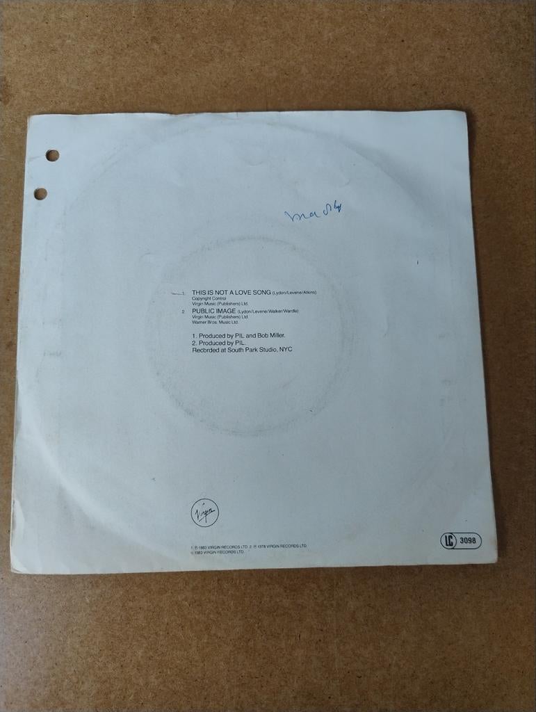 Public Image Ltd. - This Is Not A Love Song (Single), Gebruikt, Ophalen of Verzenden, Rock en Metal, Single