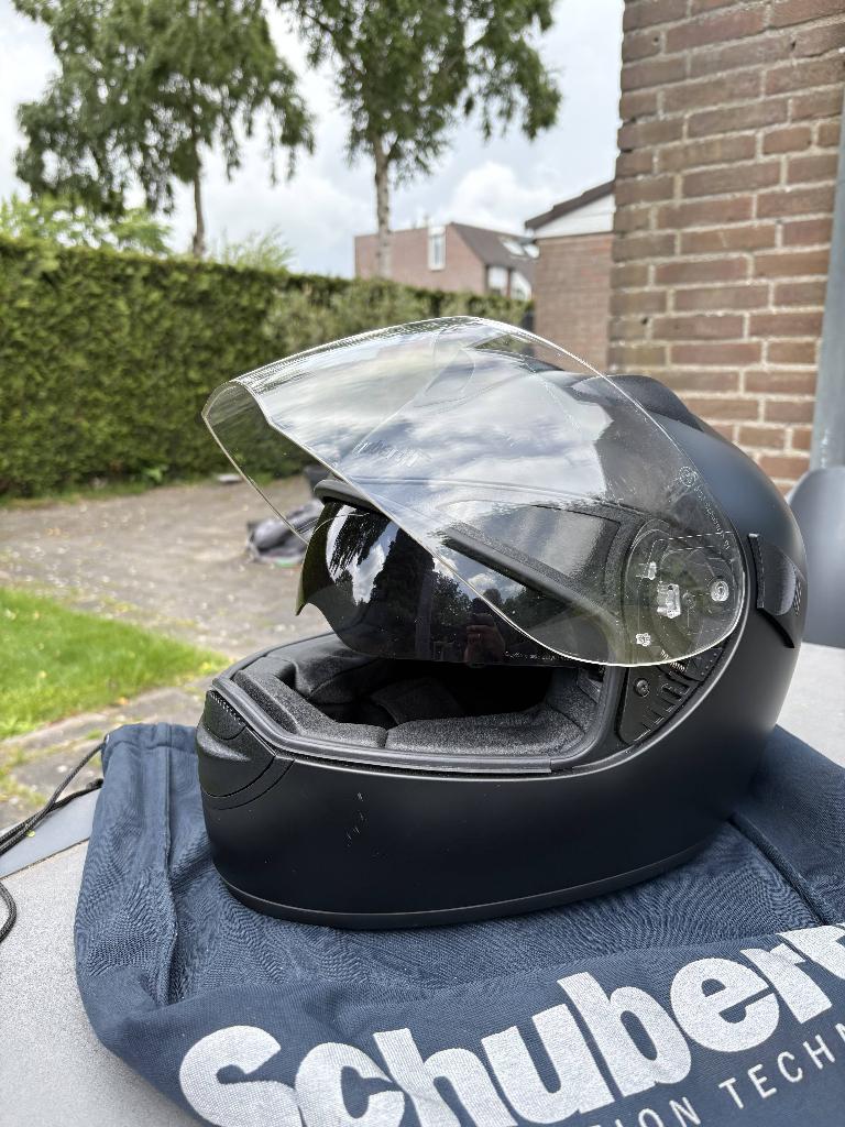 Motorhelm Schuberth S1 PRO, matzwart, Heren, XL, Integraalhelm, Tweedehands