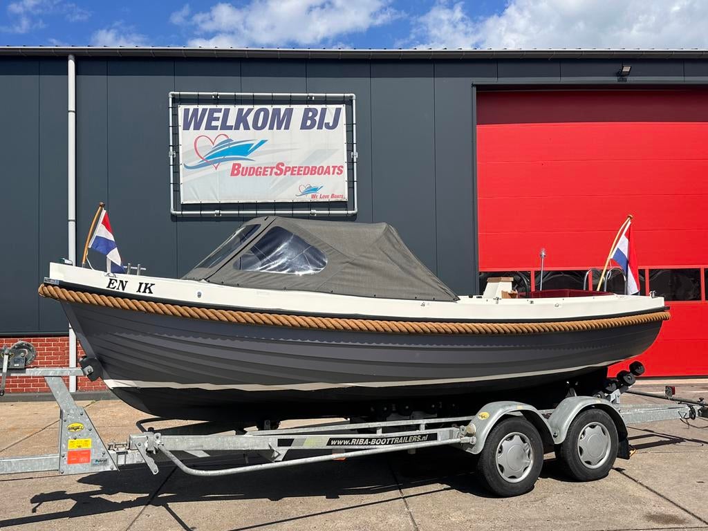 Zeer nette sloep interboat 19 bijzonder mooie kleur grijs, Watersport en Boten, Ophalen of Verzenden, Zo goed als nieuw