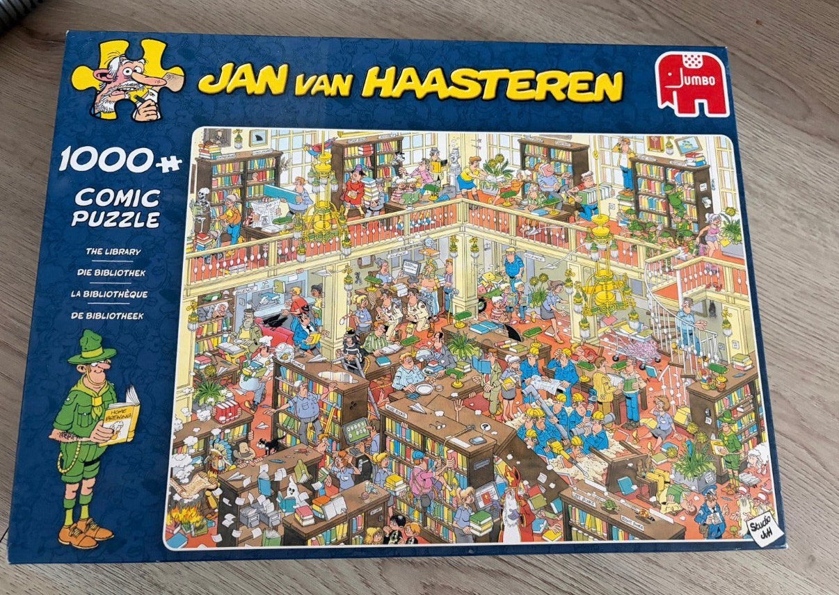 Jan van haasteren de bibliotheek, Ophalen, 500 t/m 1500 stukjes, Zo goed als nieuw