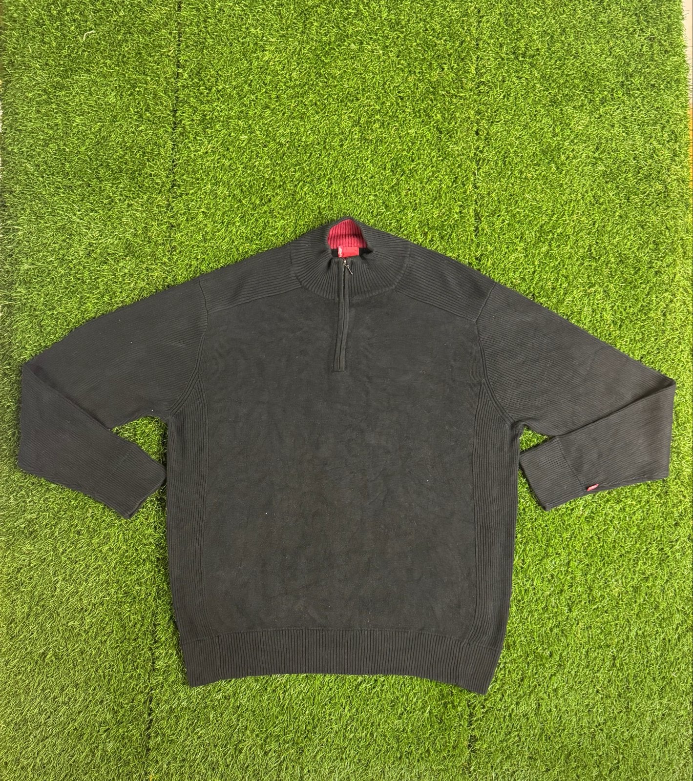 Levi's Zwarte Sweater met Rode Ritssluiting maat XL, Ophalen of Verzenden, Gedragen, Maat 56/58 (XL), Zwart