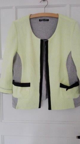 Juffrouw Jansen blazer 44 grijs/geel, Maat 42/44 (L), Ophalen of Verzenden, Zo goed als nieuw, Jasje