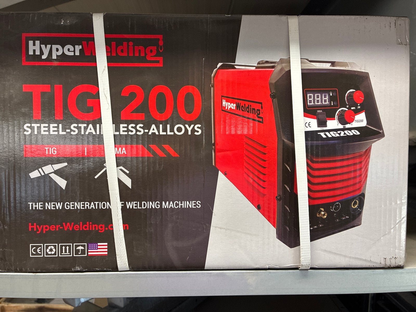 HyperWelding TIG 200 Lasapparaat - Nieuw in doos, Ophalen, Nieuw, 150 tot 250 ampère, Tig