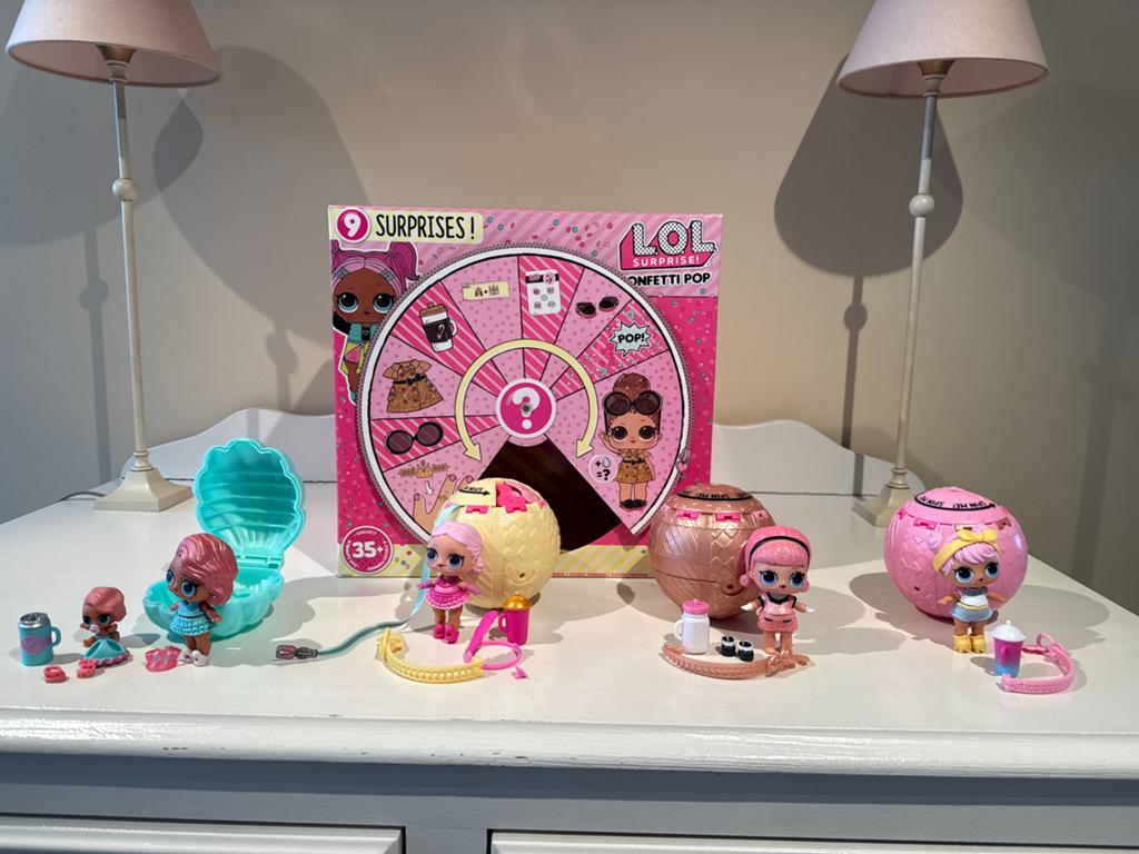 L.O.L. Surprise! Confetti Pop - 4 poppen met accessoires, Ophalen of Verzenden, Zo goed als nieuw, Overige typen