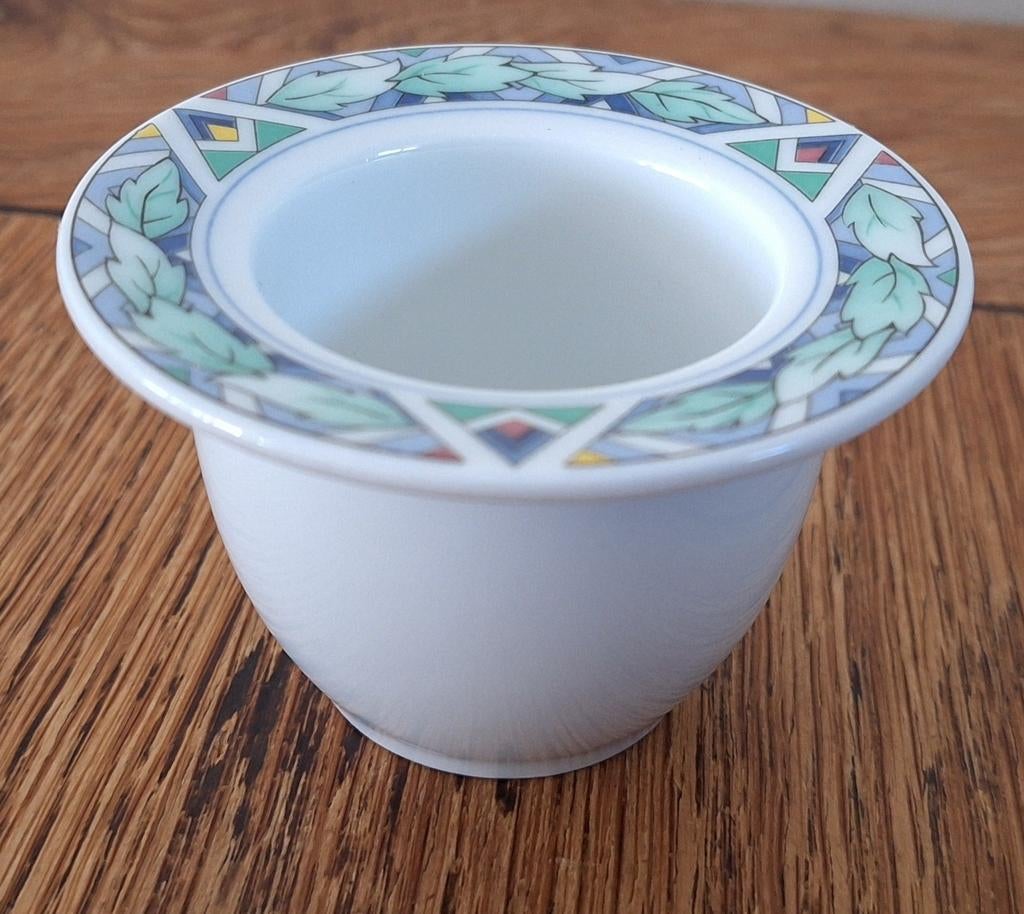 Set van 5 Arzberg Albert Heijn eierdopjes, blauw-groen, Huis en Inrichting, Ophalen of Verzenden, Zo goed als nieuw, Porselein