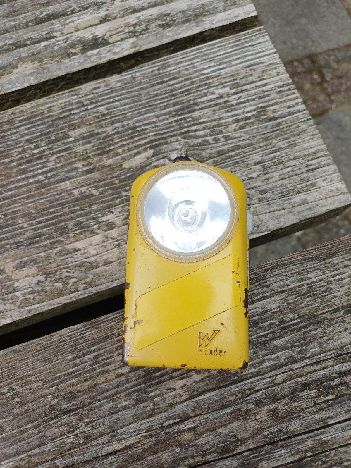 Vintage Wonder Zaklamp - Geel, Jaren '50/'60, Ophalen of Verzenden