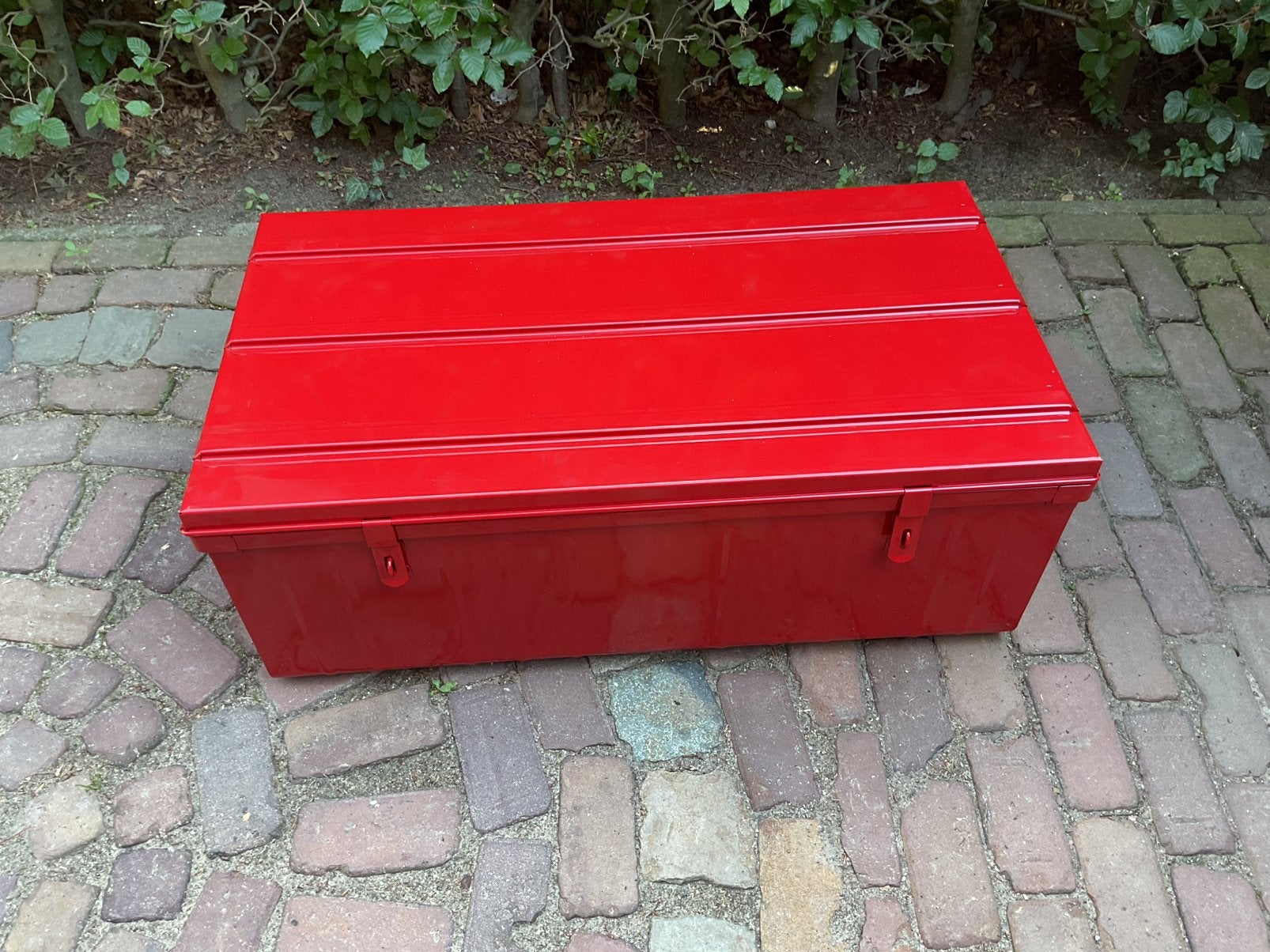 Metalen kist - gereedschapkist - dekenkist - bagagebox, Ophalen of Verzenden, Zo goed als nieuw