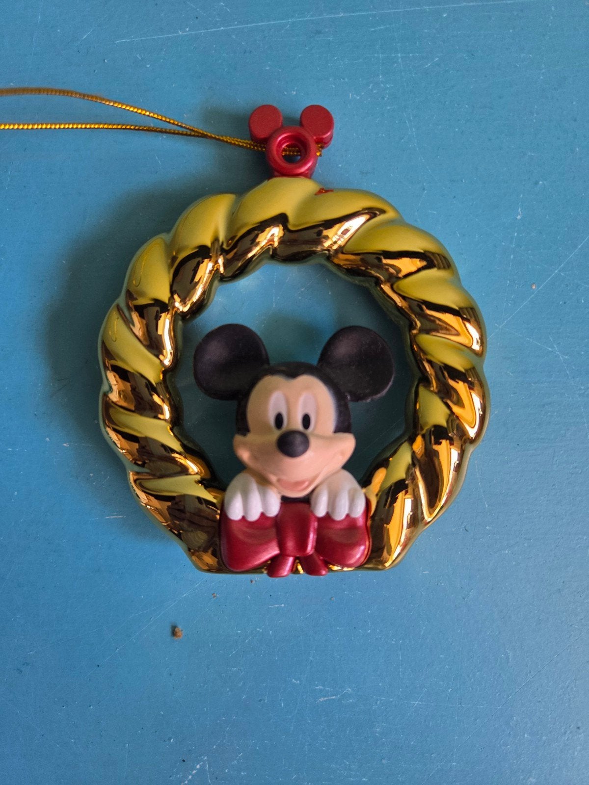 Mickey Mouse Kerstkrans Ornament Disney, Ophalen of Verzenden, Mickey Mouse, Zo goed als nieuw, Overige typen