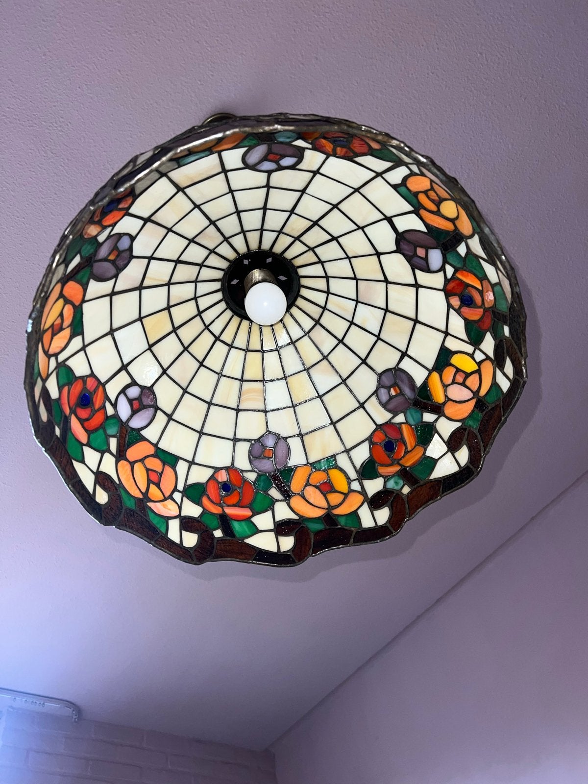 Prachtige glas-in-lood hanglamp | Tijdloze sfeermaker, Ophalen of Verzenden