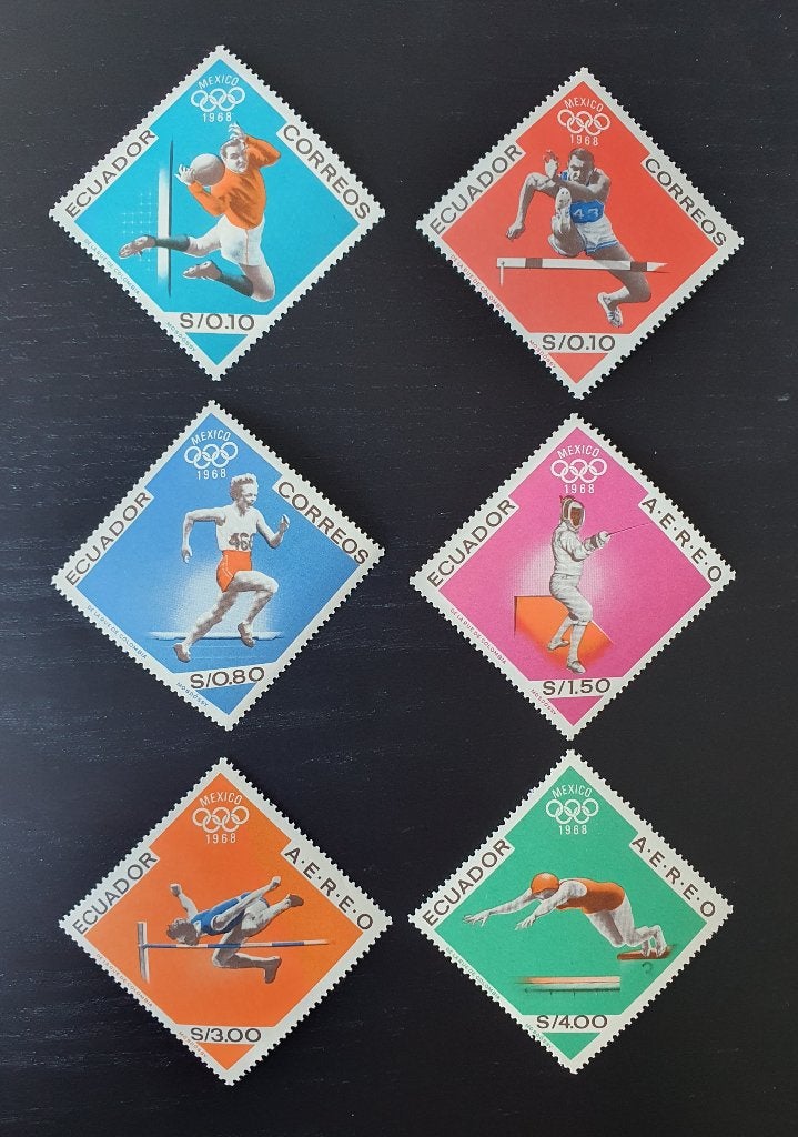 Ecuador 1967 Olympische Spelen Sport Michel 1325-1330 pf, Verzenden, Postfris, Sport