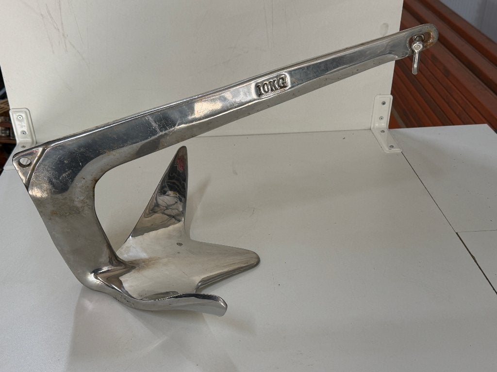 Bruce RVS anker 10 KG, Ophalen of Verzenden, Gebruikt, Lijn of Blok