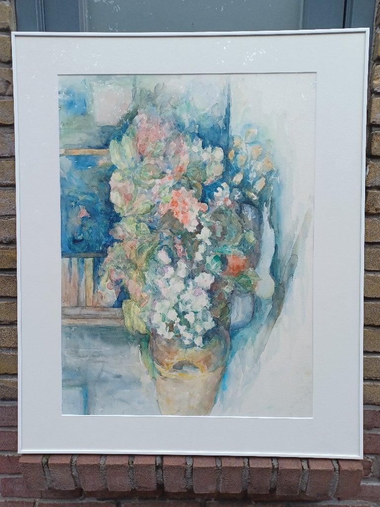 Aquarel ingelijst, Ophalen, Gebruikt, Minder dan 50 cm, Overige typen